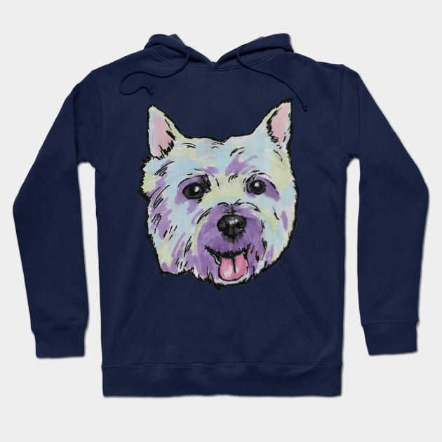 Whimsical Westie Wonder Hoodie by NiamhOConnor